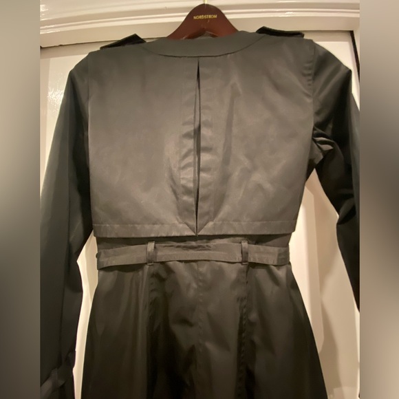 Cole Haan Women’s Belted Trench Coat Double Breasted Black - Picture 3 of 12